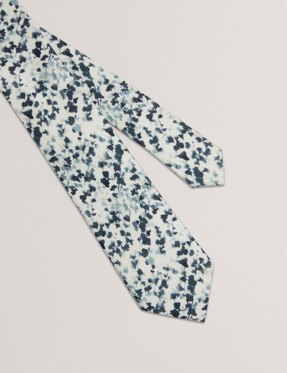 Ted Baker ELMSTED - Blurred Floral Print Silk Krawatten Herren Navy | KACYN-0724