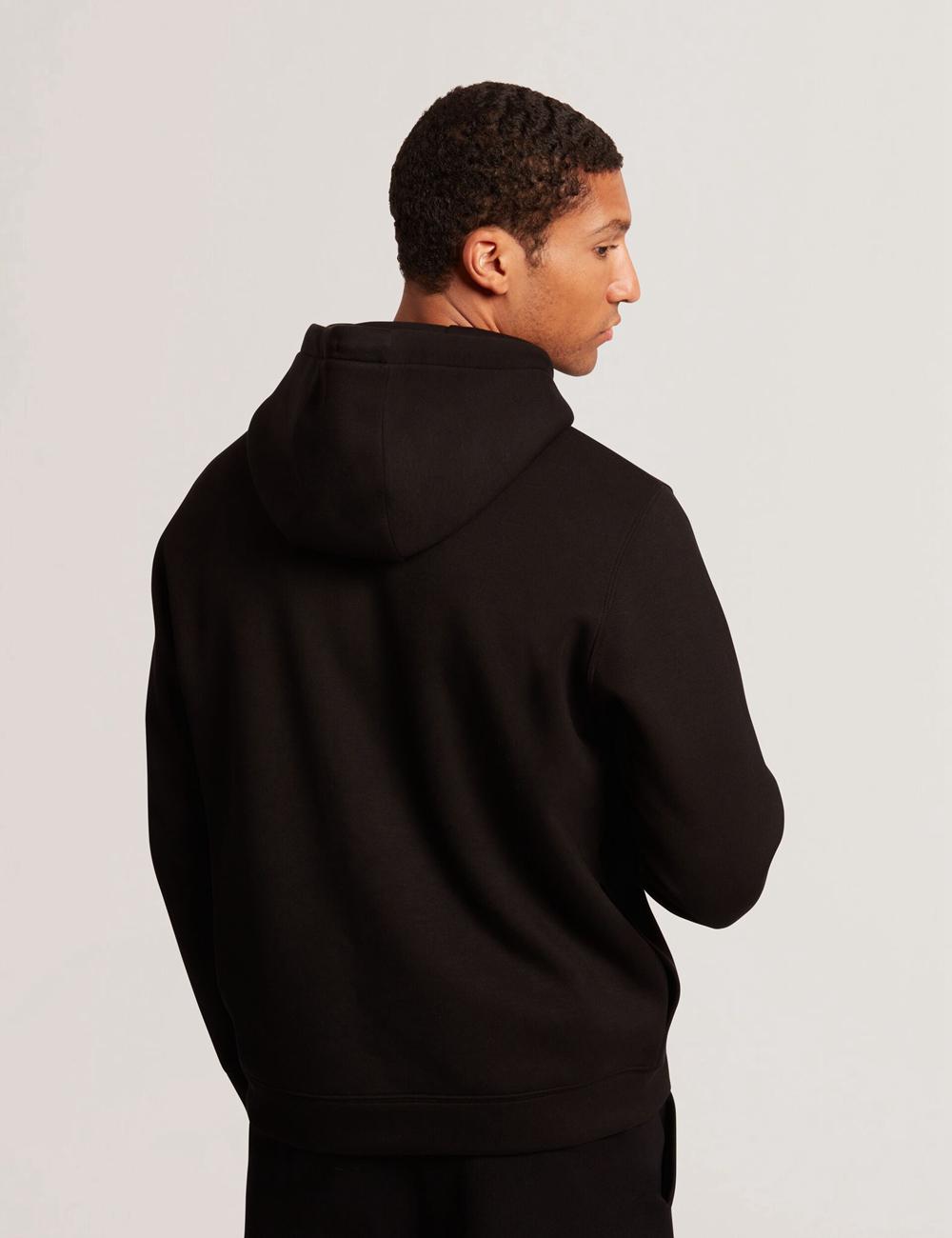 Ted Baker EPIO - Zip Through Neoprene Hoodie Herren Schwarz | YFUDS-0241