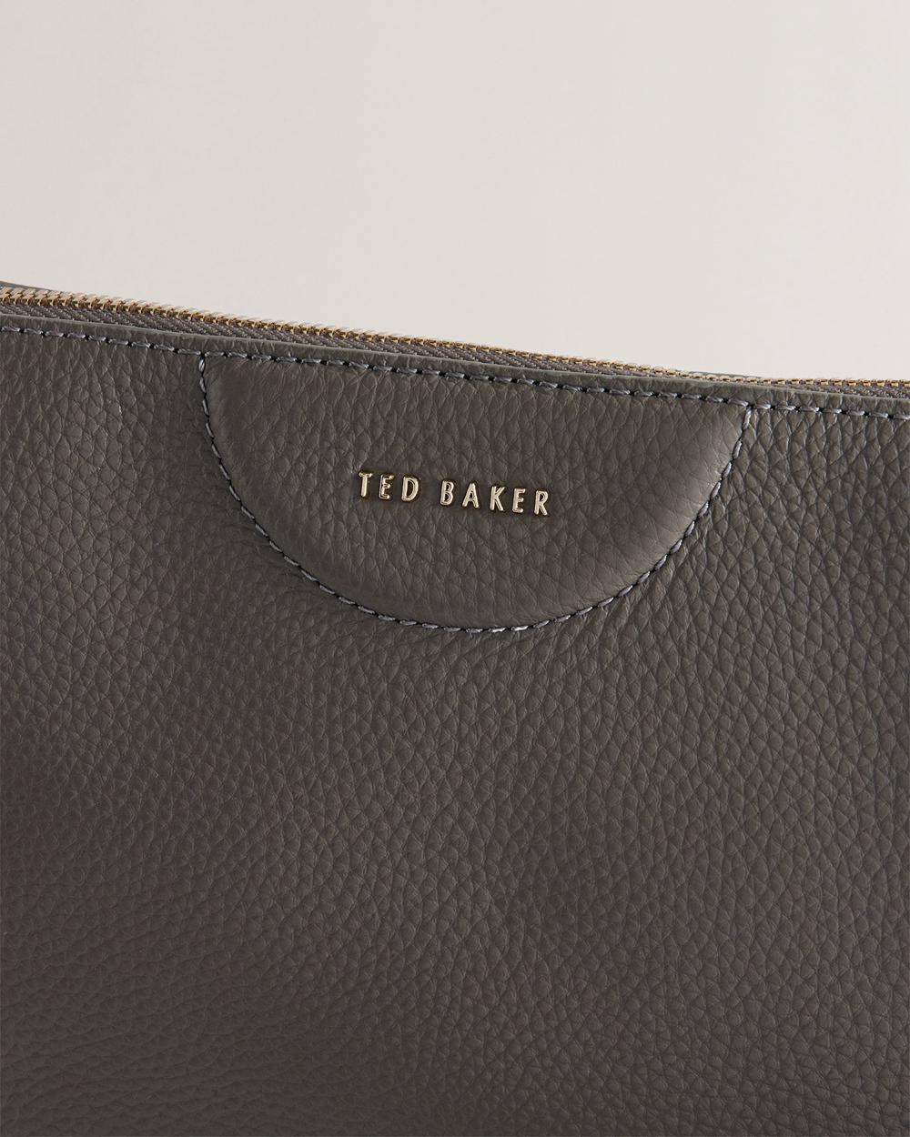 Ted Baker ESILLE - Branded Webbing Crossbody Leather Umhängetasche Damen Grau | EXVYN-4927
