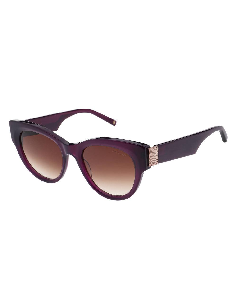 Ted Baker FARAH - Hardware Detail Cat Eye Sonnenbrille Damen Plum | ETWZA-8517