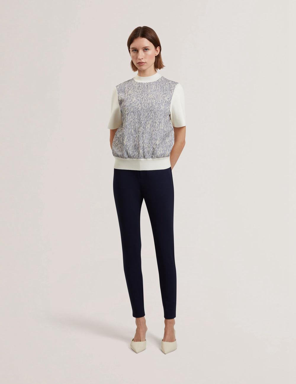 Ted Baker FELINDA - Fly Front Stretchy Hosen Damen Navy | DXPYU-7435