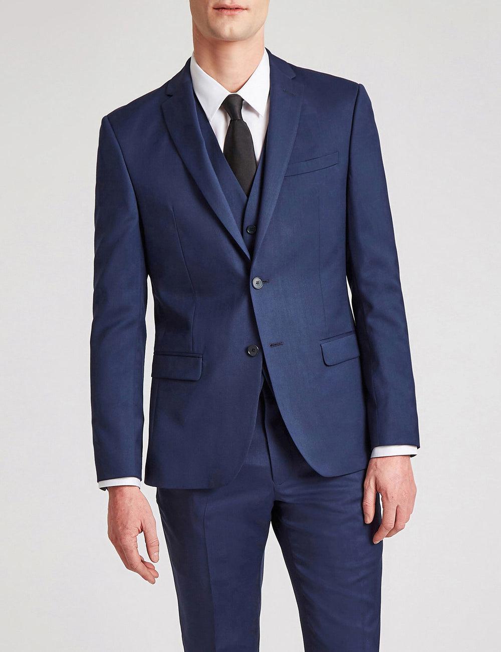 Ted Baker FINLAYJS - Twill Wool Slim Fit Suit Jacken Herren Blau | SZTGC-3179