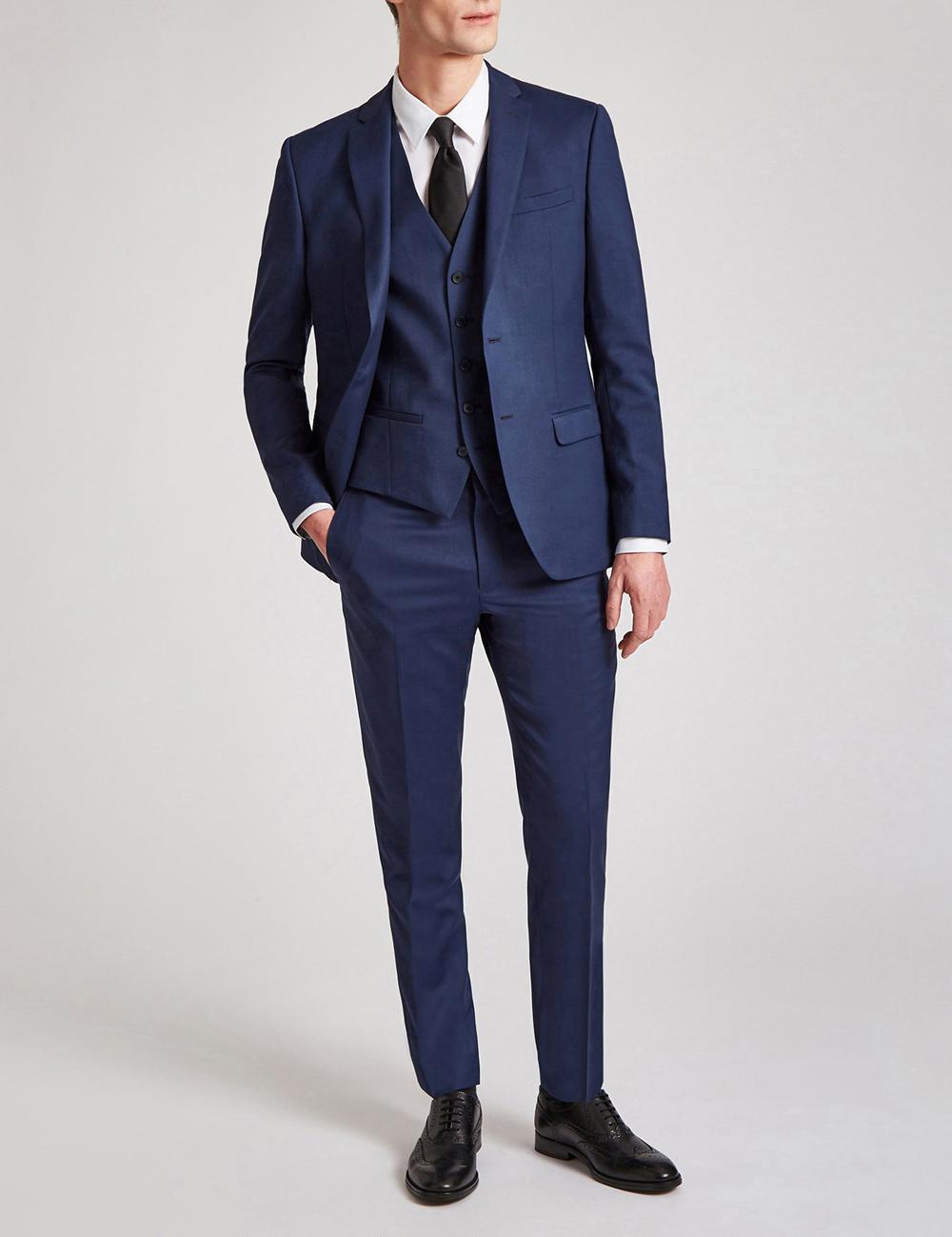 Ted Baker FINLAYJS - Twill Wool Slim Fit Suit Jacken Herren Blau | SZTGC-3179