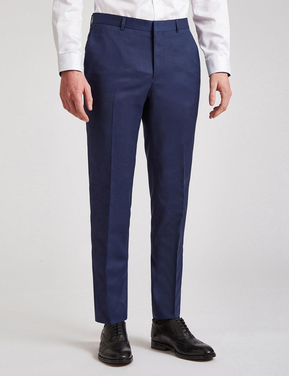 Ted Baker FINLAYTS - Twill Wool Slim Fit Suit Hosen Herren Blau | OEPHY-8071