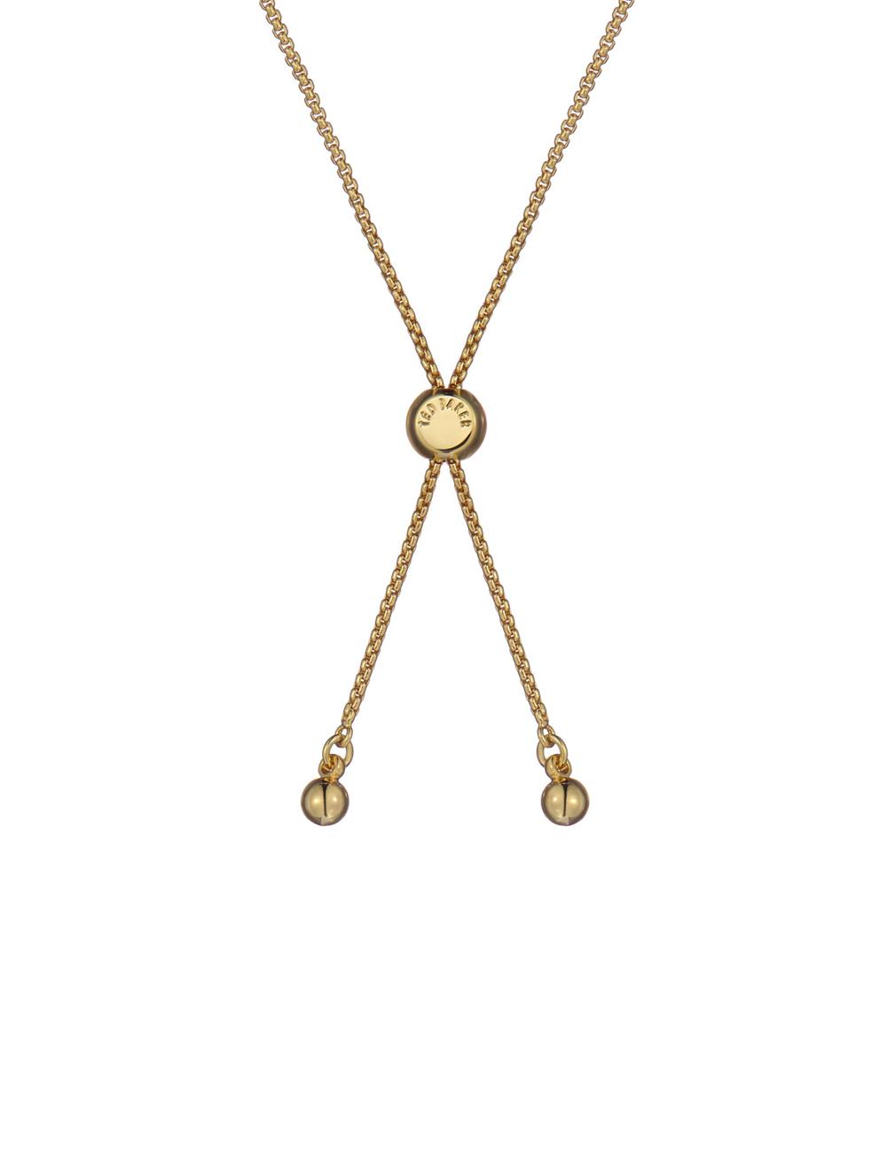 Ted Baker FLORIE - Pearl Flower Adjustable Chain Armbänder Damen Gold | EGNBZ-2309