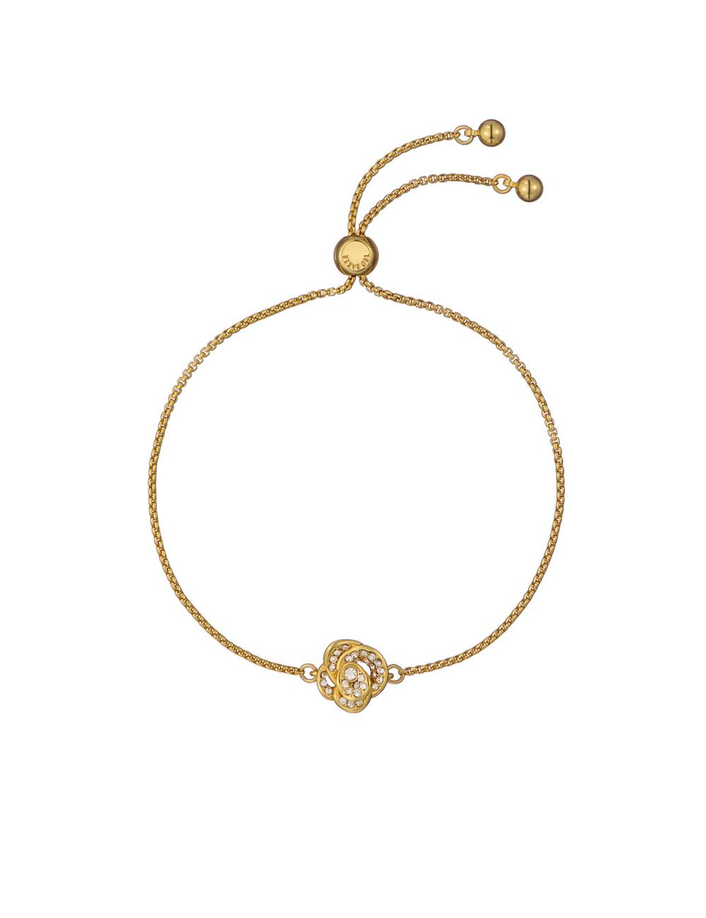 Ted Baker FLORINA - Crystal Flower Adjustable Armbänder Damen Gold | RJSED-4901