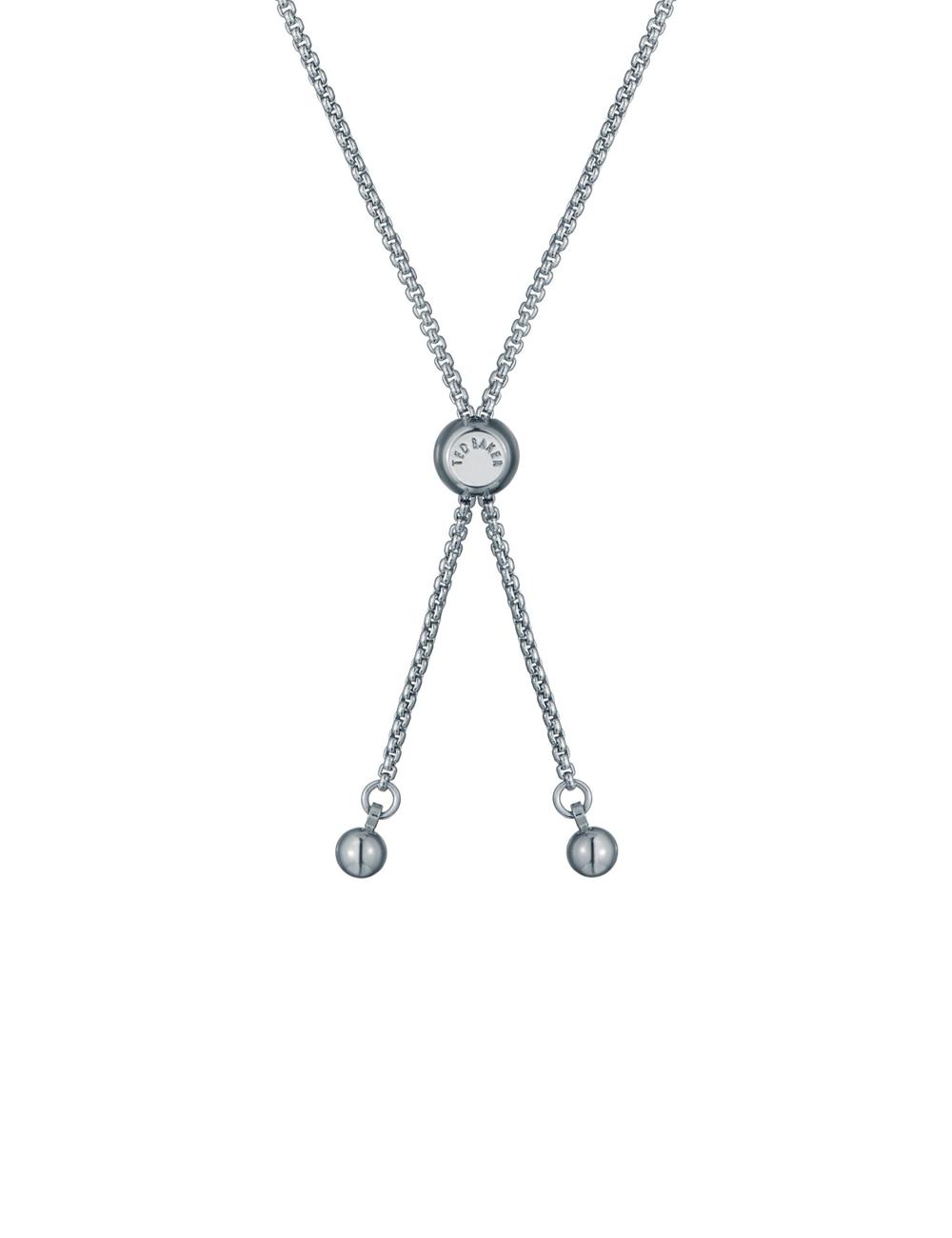 Ted Baker FLORINA - Crystal Flower Adjustable Slider Armbänder Damen Silber | EGFNY-9563