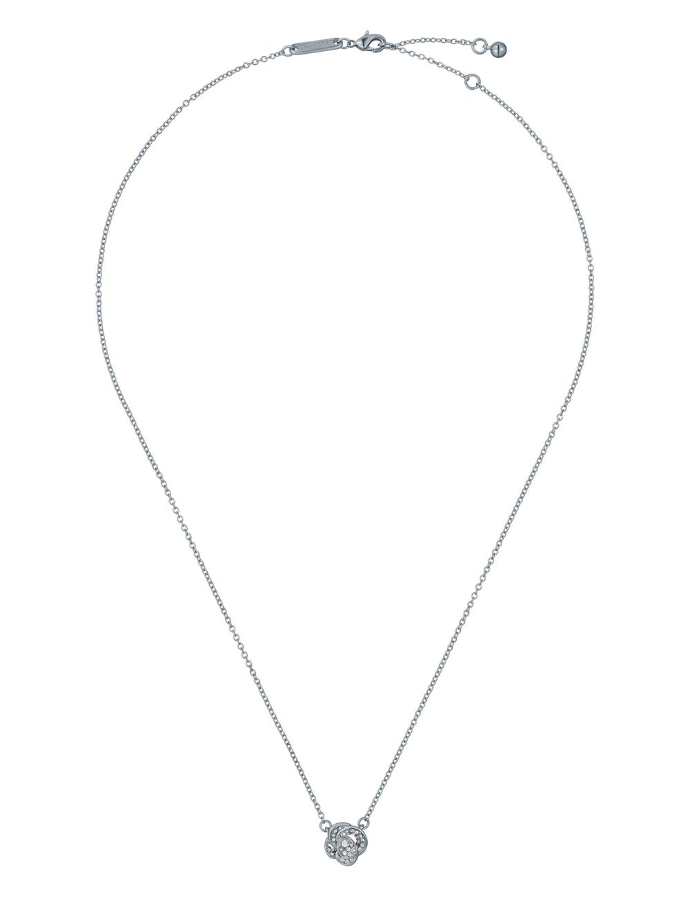 Ted Baker FLORITA - Crystal Flower Pendant Ketten Damen Silber | KXNSB-2319