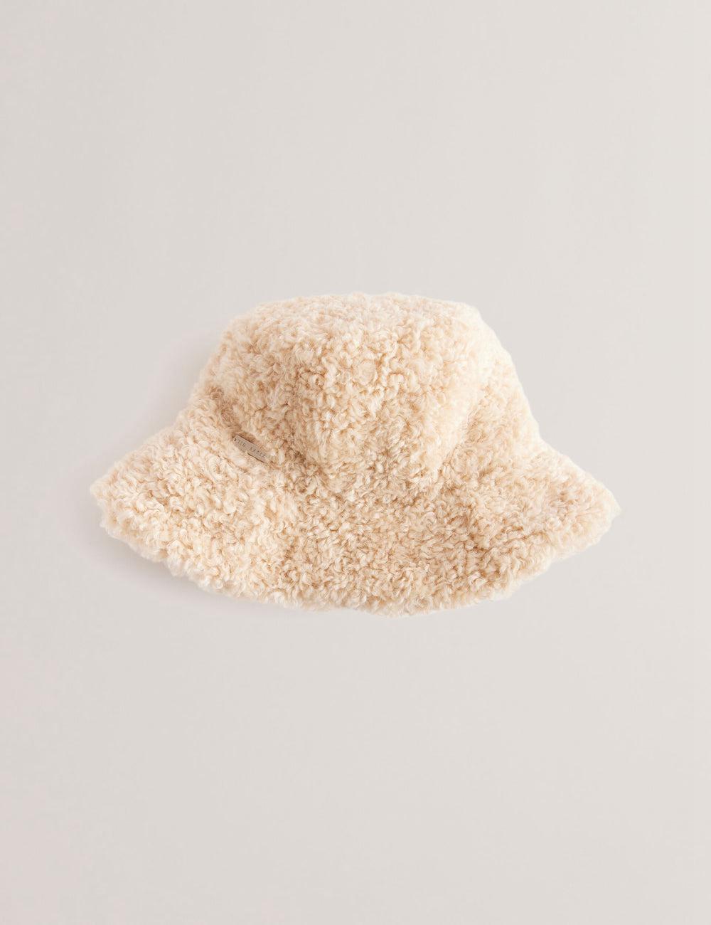 Ted Baker FLUFFYI - Faux Shearling Wide Brim Hüte Damen Natural | GETMV-1759