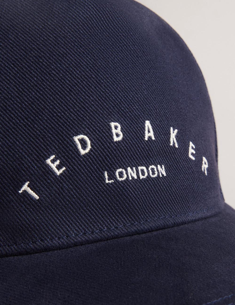 Ted Baker FRREDDI - Embroidered Logo Canvas Baseball Kappe Herren Navy | ZTSER-4952