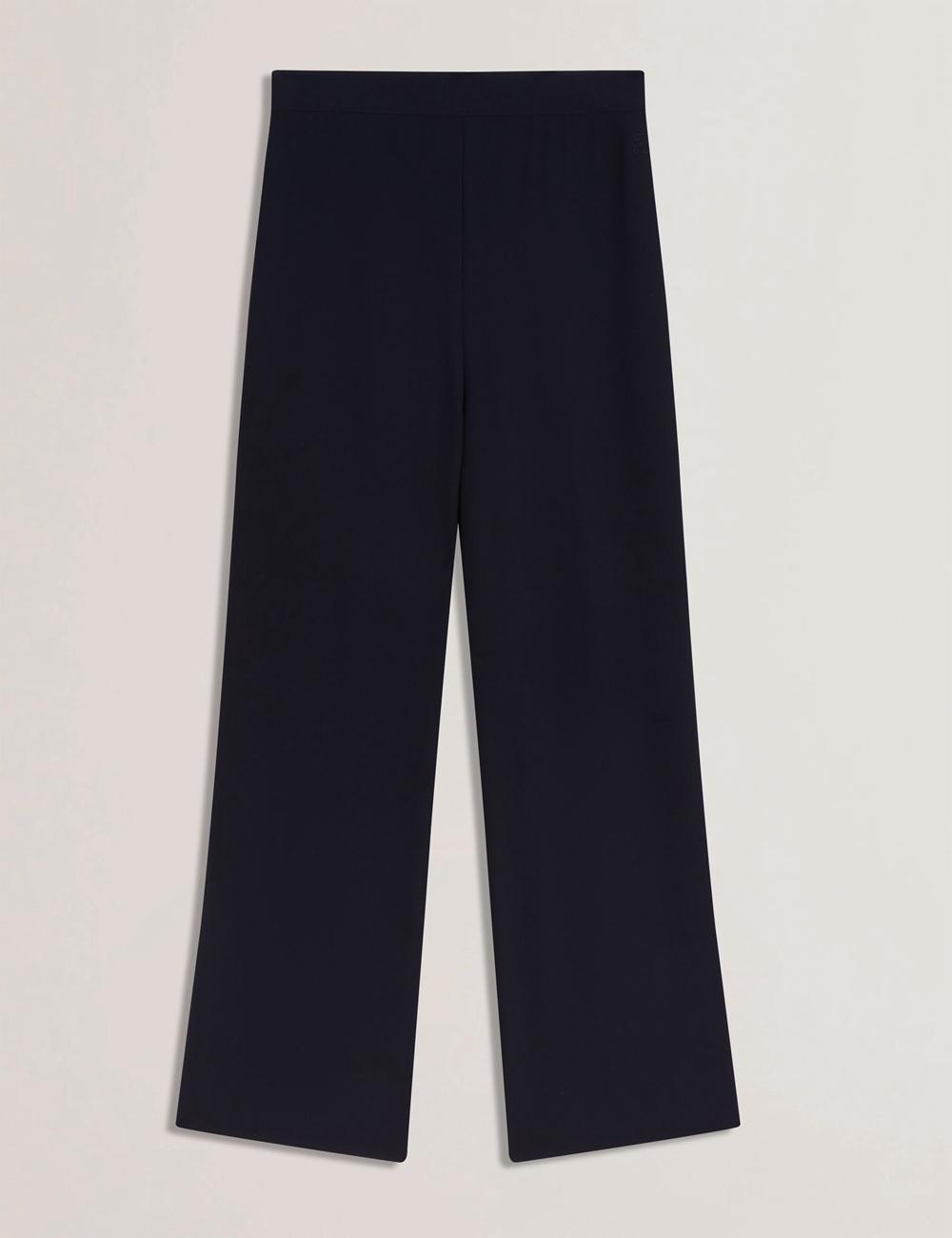 Ted Baker GORJJA - Piping Detail Wide Leg Crepe Hosen Damen Navy | WSABJ-3765