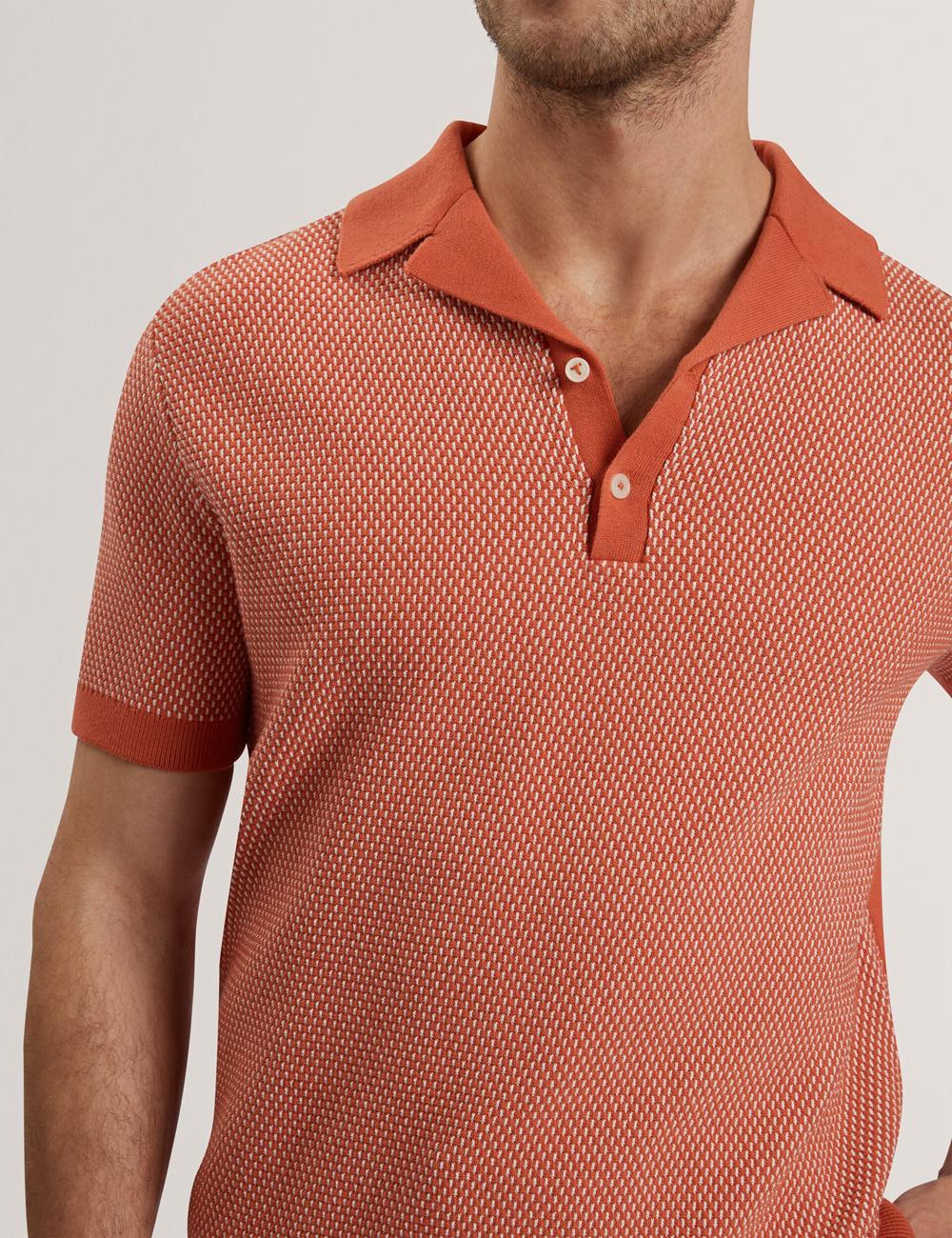 Ted Baker GREGRY - Short Sleeve Small Stitch Knitted Polo Shirts Herren Rot | DEWFP-7106