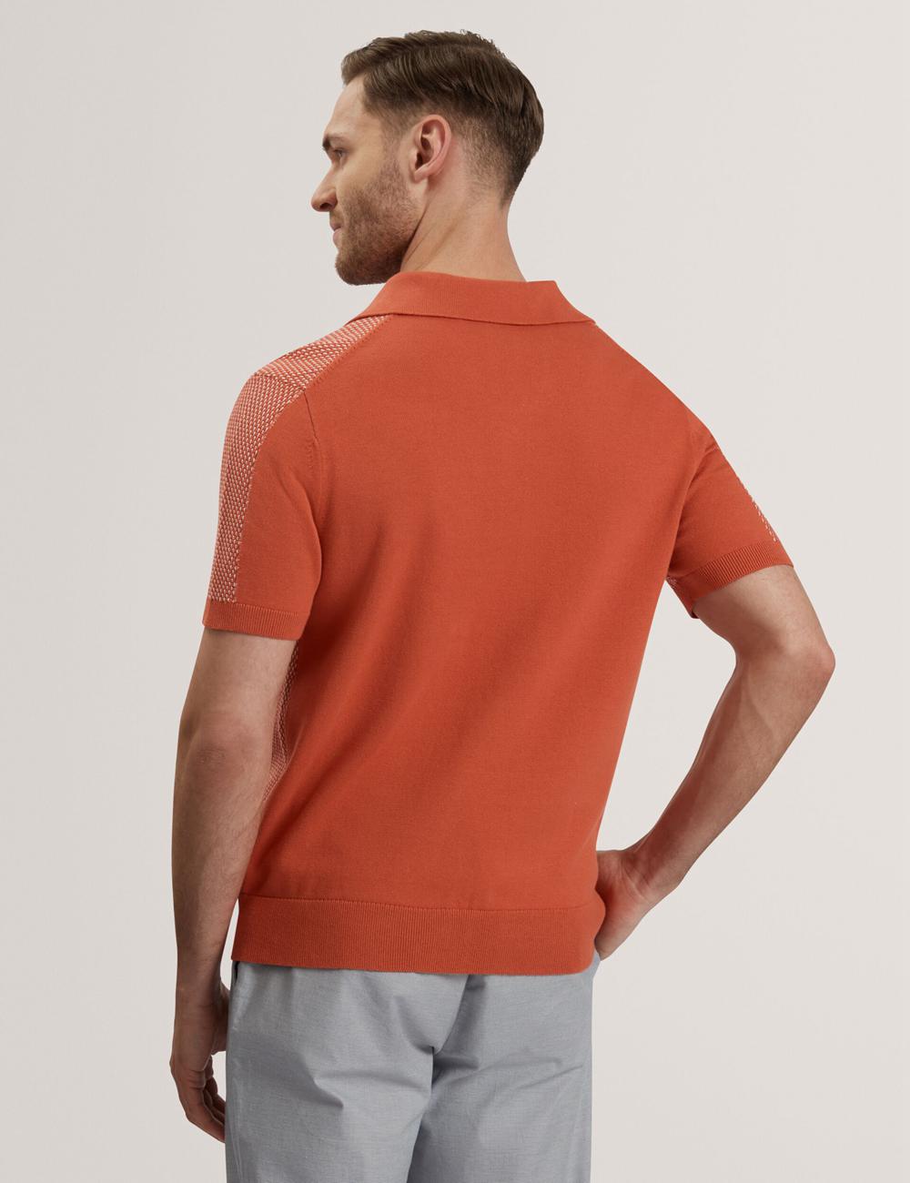 Ted Baker GREGRY - Short Sleeve Small Stitch Knitted Polo Shirts Herren Rot | DEWFP-7106