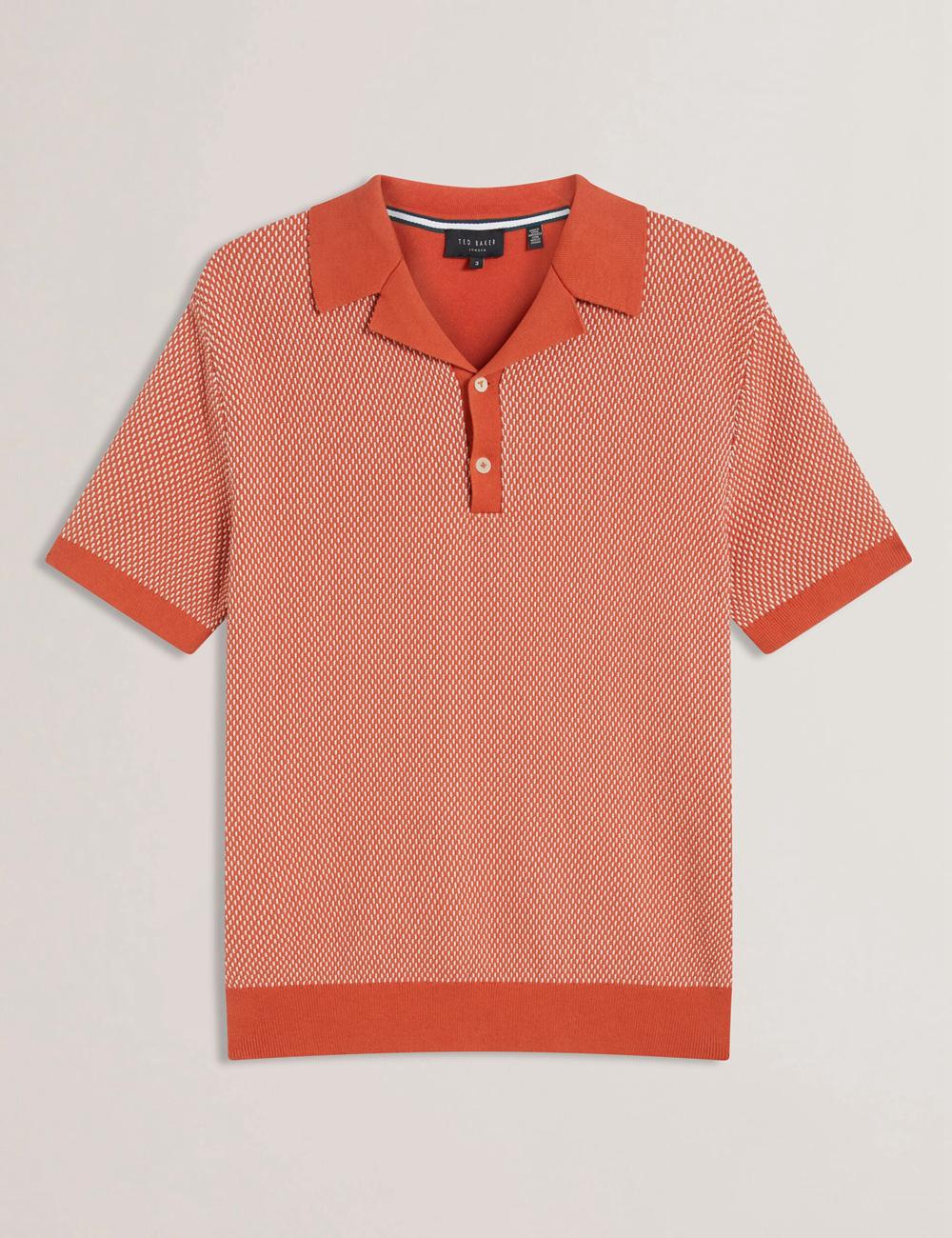 Ted Baker GREGRY - Short Sleeve Small Stitch Knitted Polo Shirts Herren Rot | DEWFP-7106