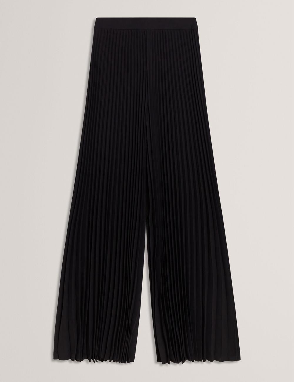 Ted Baker HARYX - Pleated Wide Leg Palazzo Hosen Damen Schwarz | PELZM-9326
