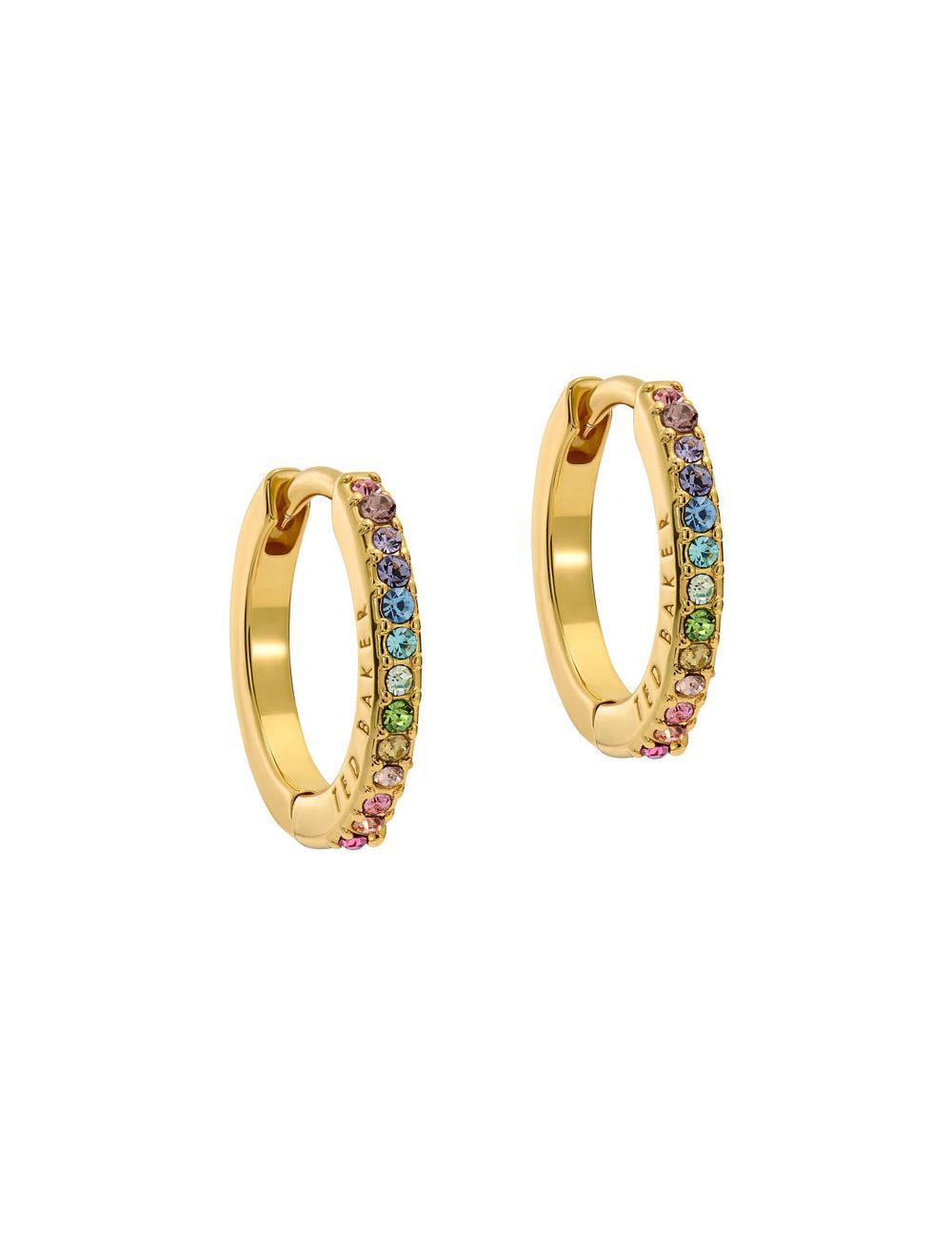 Ted Baker HEPLIE - Crystal Huggie Hoop Ohrringe Damen Multicol | ITECO-1963