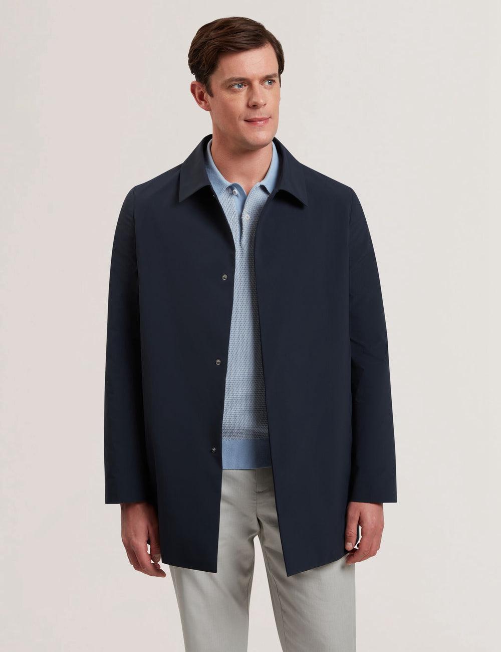 Ted Baker HUMMELS - Lightweight Short City Mac Jacken Herren Navy | CQEKS-1279