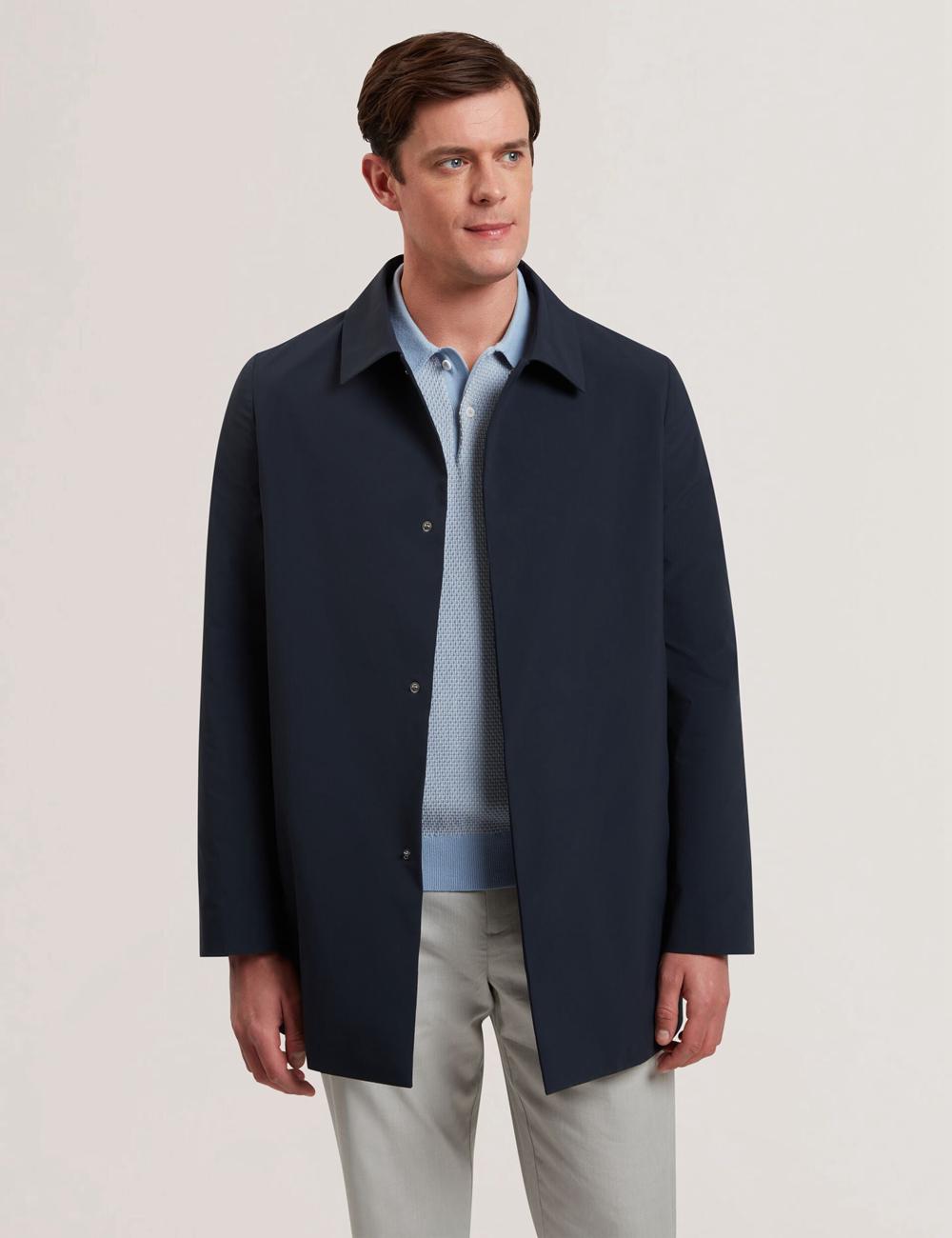 Ted Baker HUMMELS - Lightweight Short City Mac Jacken Herren Navy | CQEKS-1279