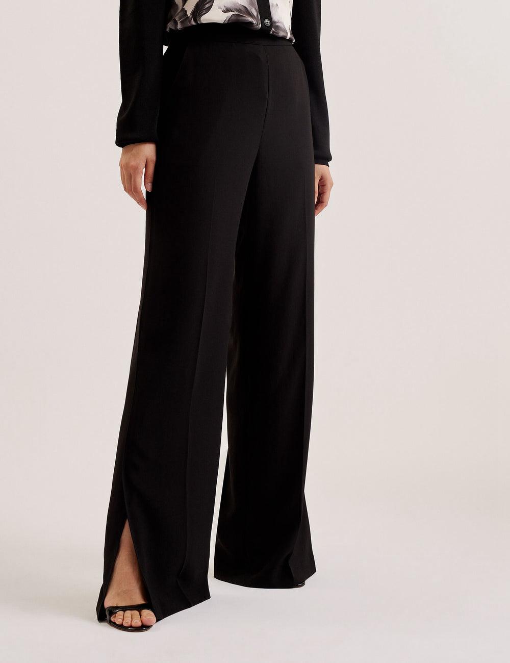 Ted Baker INUT - Tailored High Waist Wide Leg Hosen Damen Schwarz | SHNXD-7014