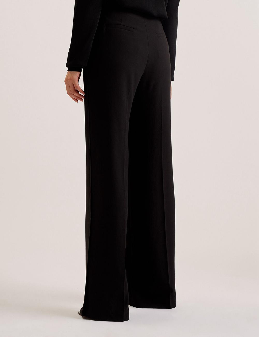 Ted Baker INUT - Tailored High Waist Wide Leg Hosen Damen Schwarz | SHNXD-7014