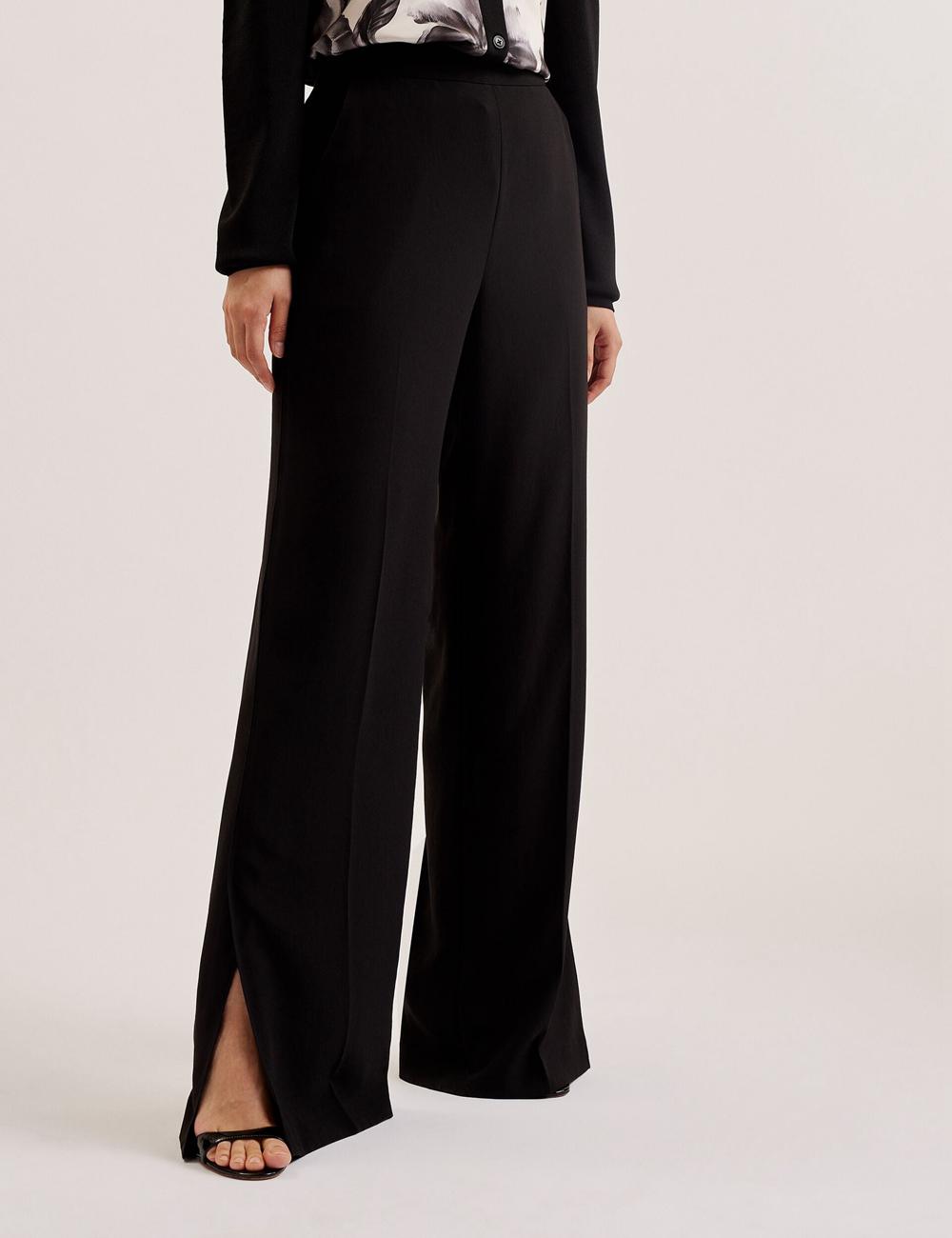 Ted Baker INUT - Tailored High Waist Wide Leg Hosen Damen Schwarz | SHNXD-7014