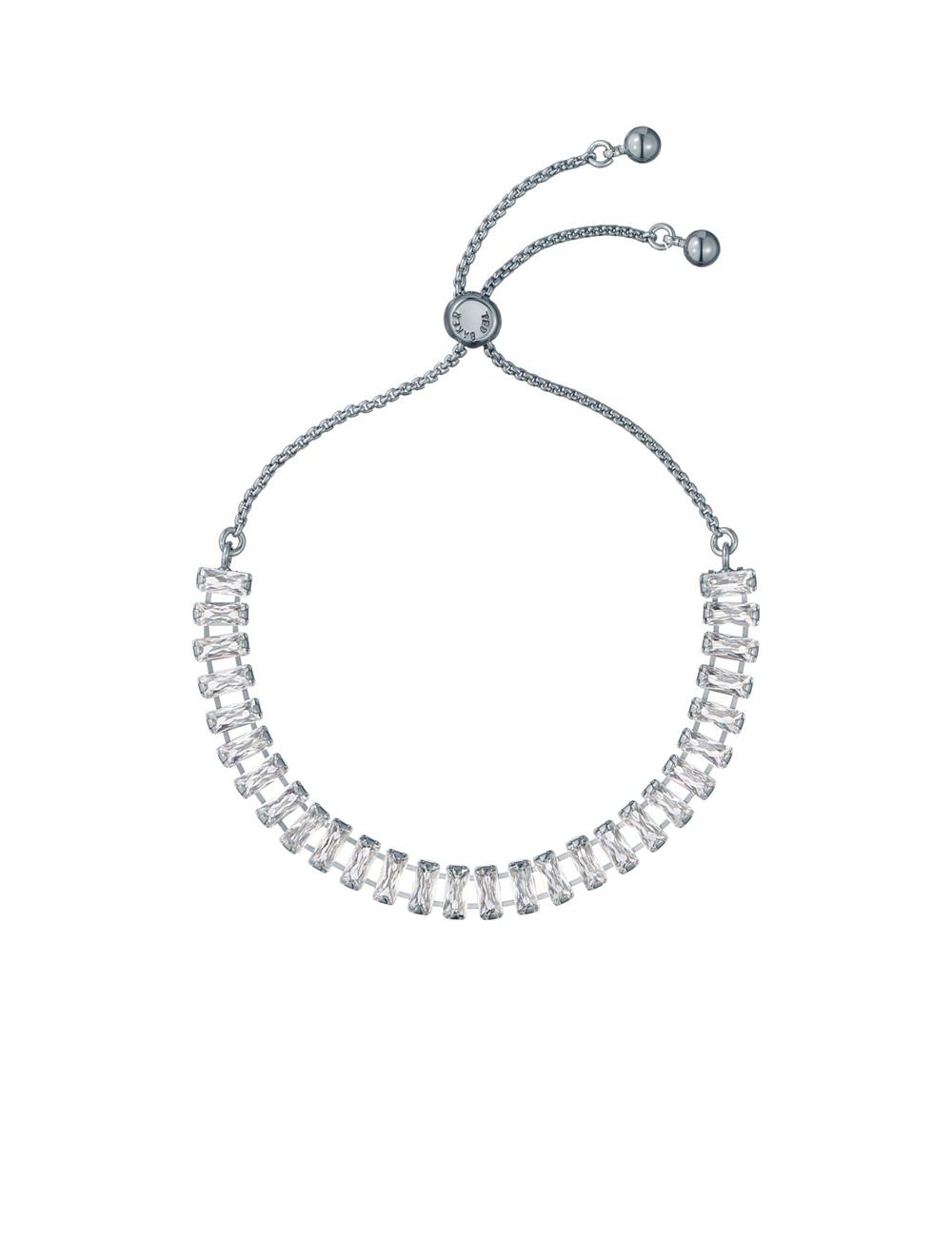 Ted Baker ISABELA - Baguette Crystal Adjustable Armbänder Damen Silber | OYLUG-9546