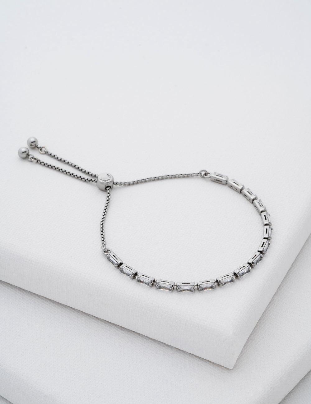 Ted Baker ISELA - Baguette Crystal Slider Tennis Armbänder Damen Silber | DUIJK-1479