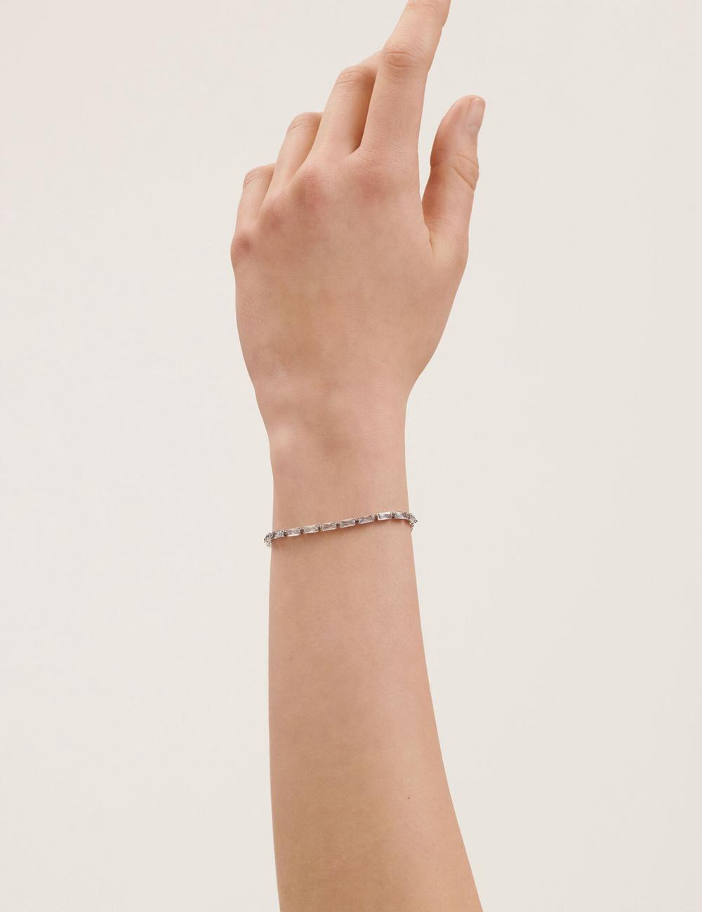 Ted Baker ISELA - Baguette Crystal Slider Tennis Armbänder Damen Silber | DUIJK-1479
