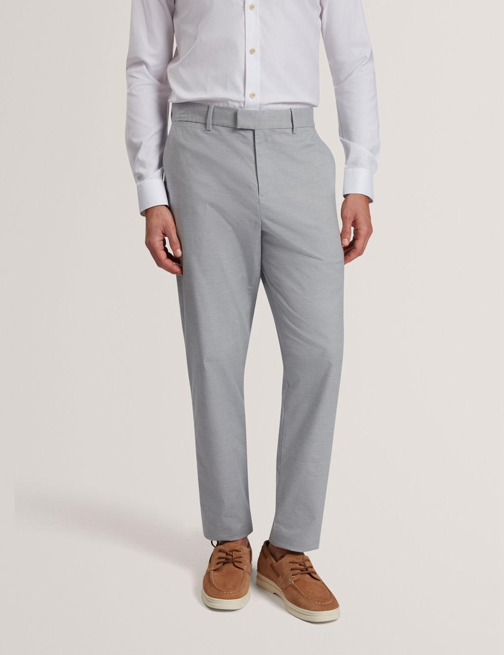 Ted Baker JACKUS - Regular Fit Cotton Blend Chino Hosen Herren Navy | JWREZ-0749
