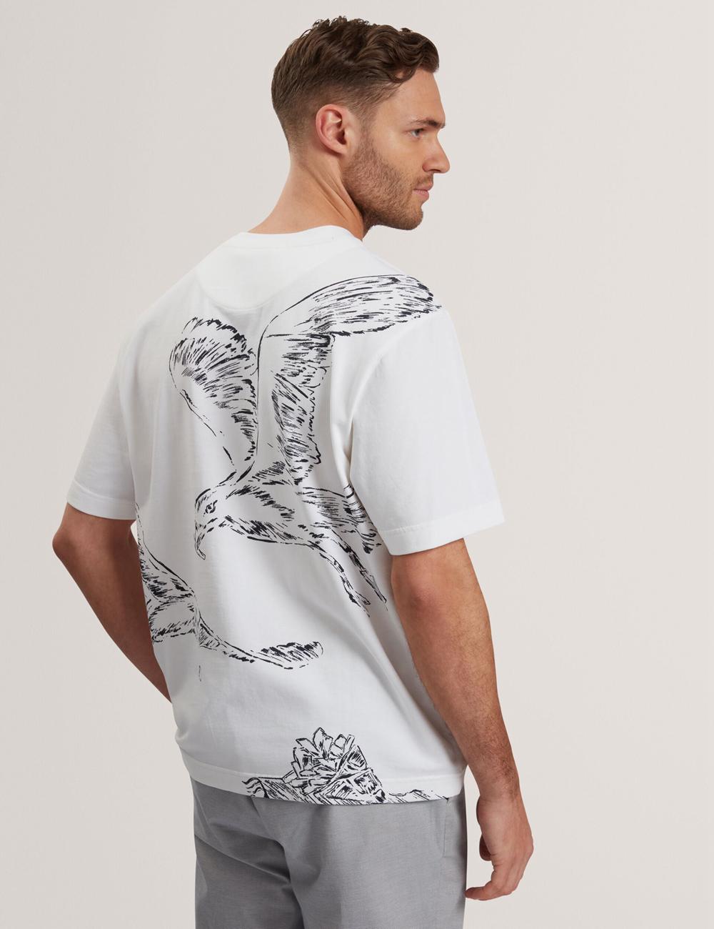 Ted Baker JAMESIO - Short Sleeve Graphic Seagull T-shirts Herren Weiß | RSCOL-9052