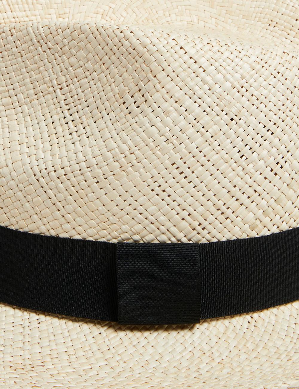 Ted Baker JIMESI - Woven Straw Panama Beach Hüte Herren Weiß | LQEBX-9214