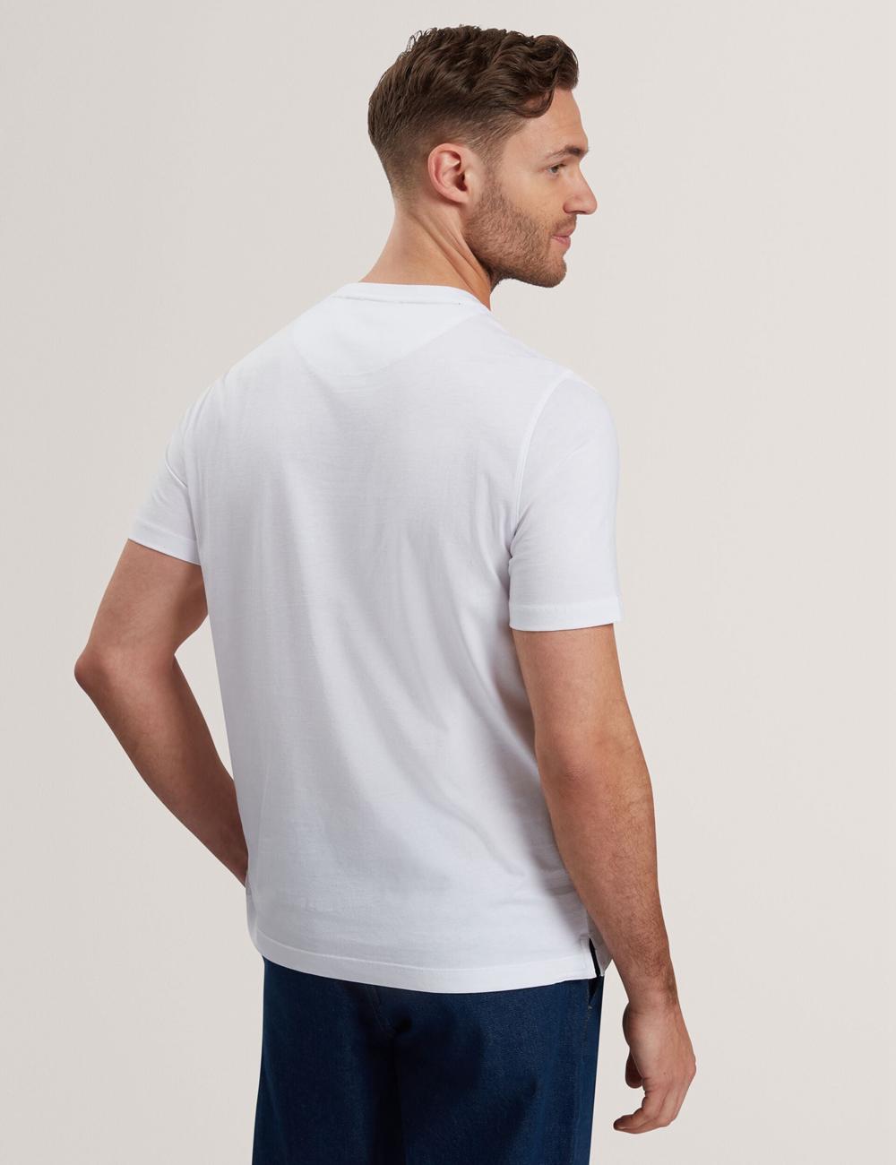 Ted Baker JUSTINO - Branded Box Print Graphic Cotton T-shirts Herren Weiß | MEOAJ-7549