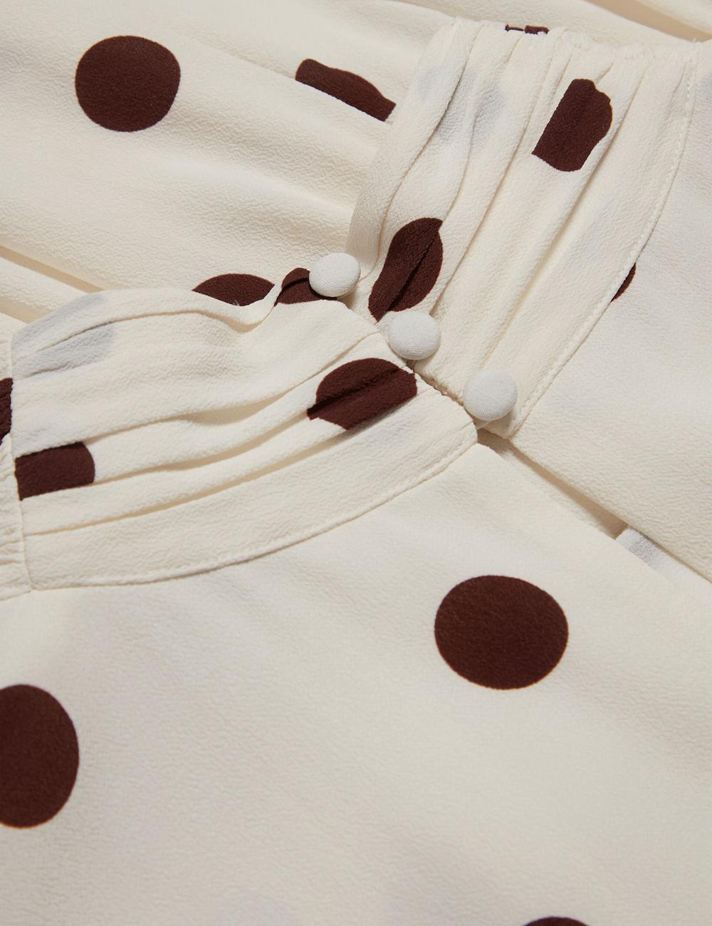 Ted Baker JUTUVA - Polka Dot Neck Shift Minikleid Damen Ivory | EHGFN-2879