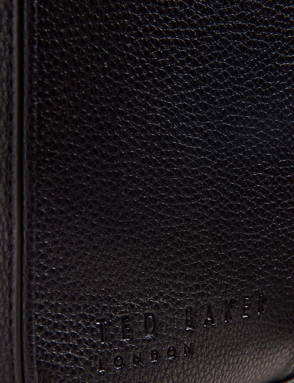 Ted Baker KADEN - Branded Webbing PU Leather Document Schultertasche Herren Schwarz | MYLPW-6801