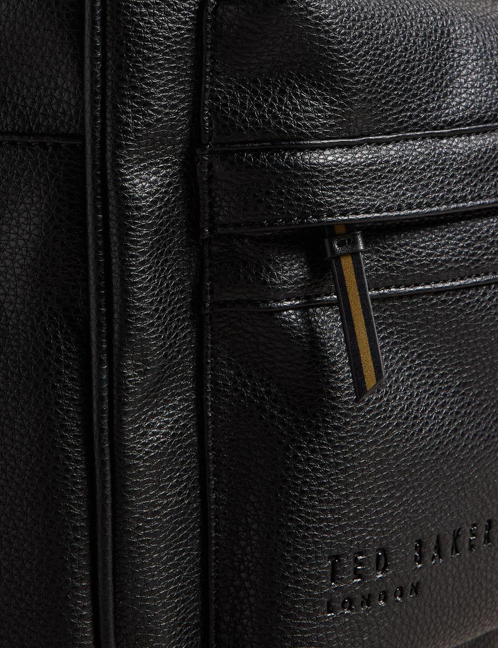 Ted Baker KAILEB - Webbing Strap Faux Leather Rucksäcke Herren Schwarz | ASKIY-5417