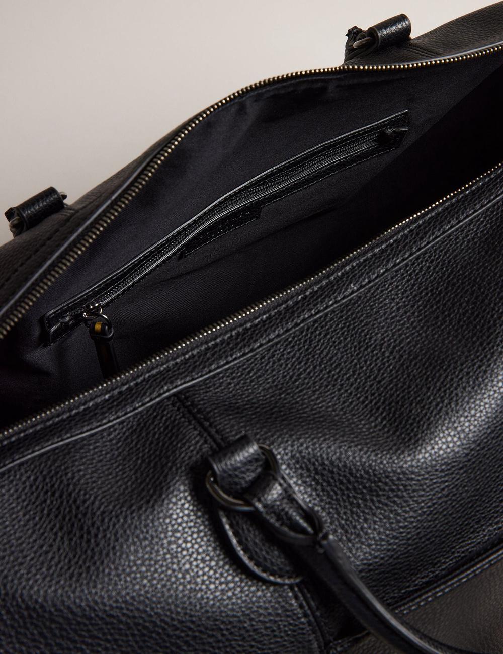 Ted Baker KALVIN - Webbing Faux Leather Holdall Bags Herren Schwarz | CVJUE-6280