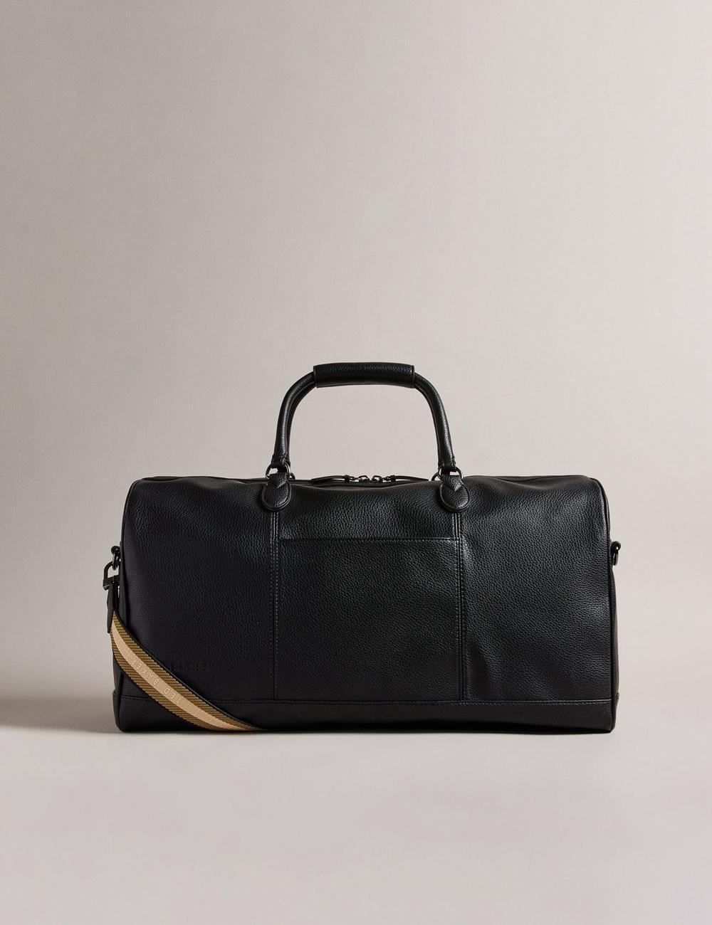 Ted Baker KALVIN - Webbing Faux Leather Holdall Bags Herren Schwarz | CVJUE-6280