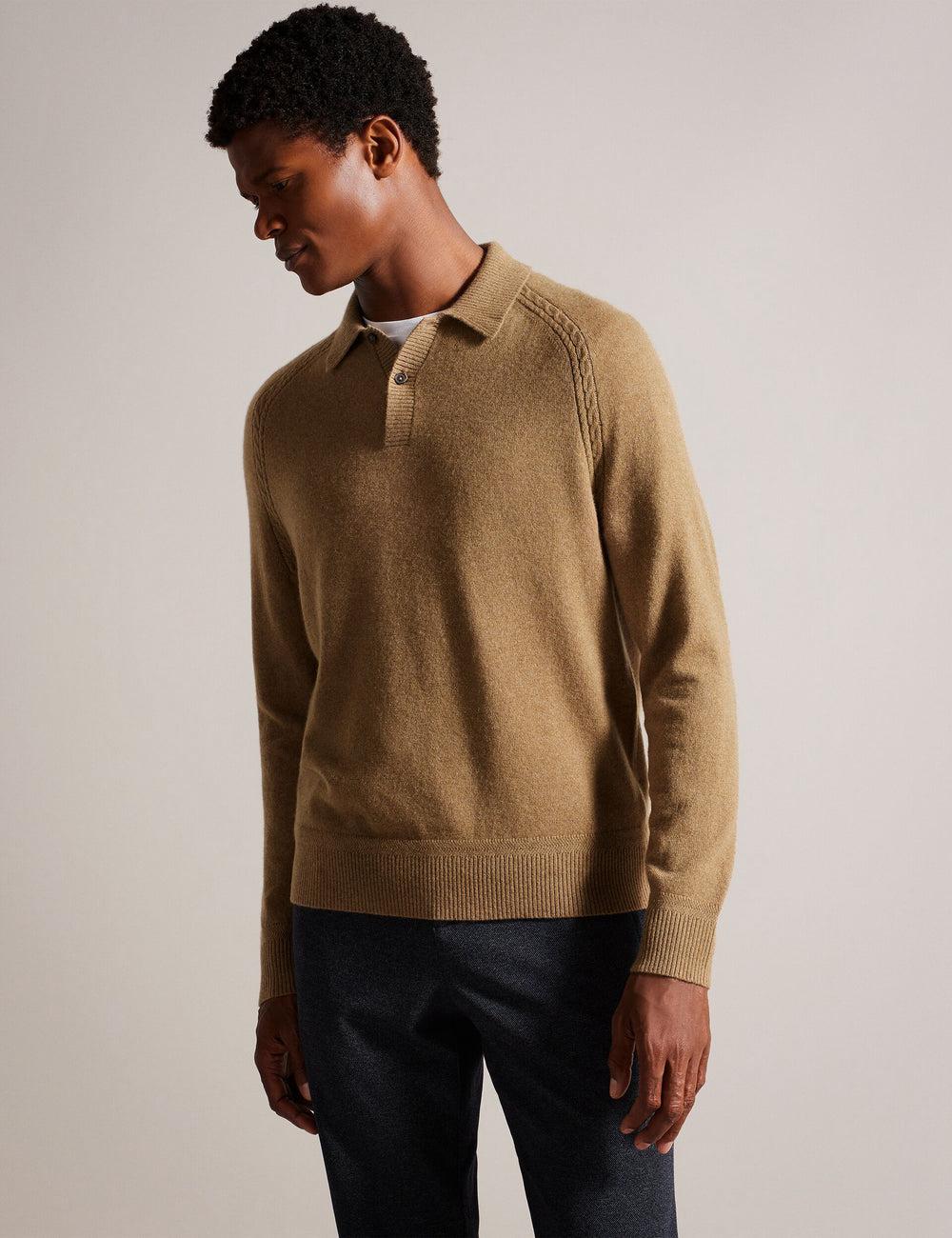 Ted Baker KAROLT - Cashmere Knit Long Sleeve Top Pullover Herren Braun | PDZIY-9805