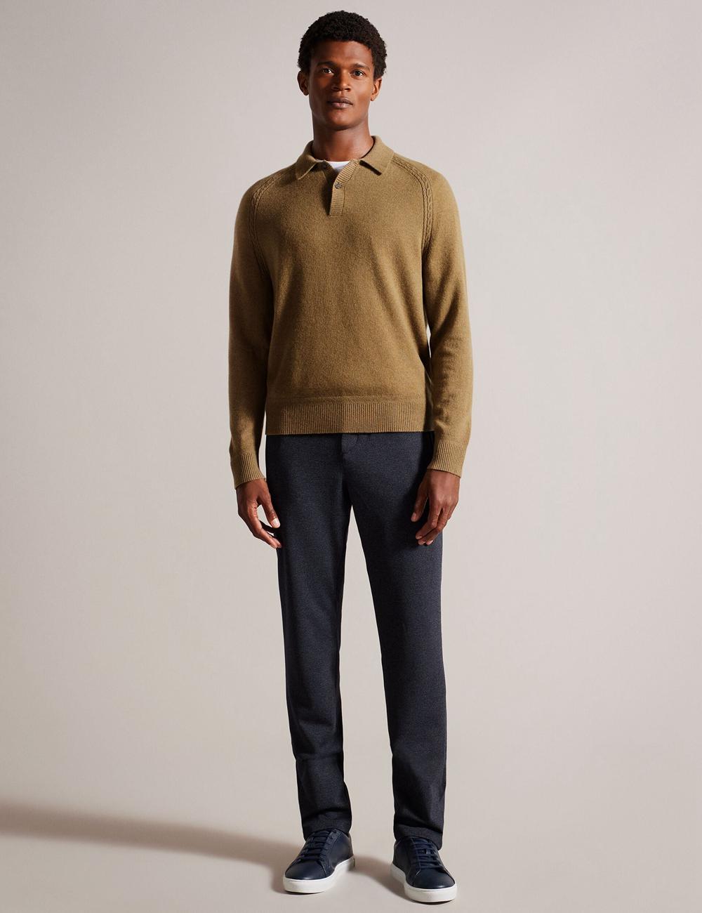 Ted Baker KAROLT - Cashmere Knit Long Sleeve Top Pullover Herren Braun | PDZIY-9805