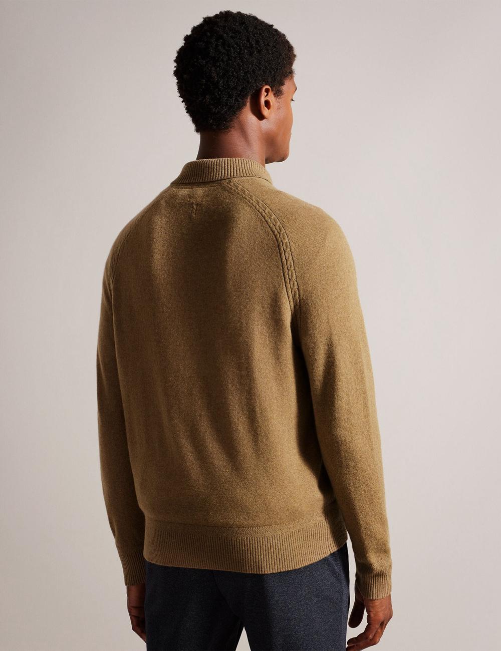 Ted Baker KAROLT - Cashmere Knit Long Sleeve Top Pullover Herren Braun | PDZIY-9805