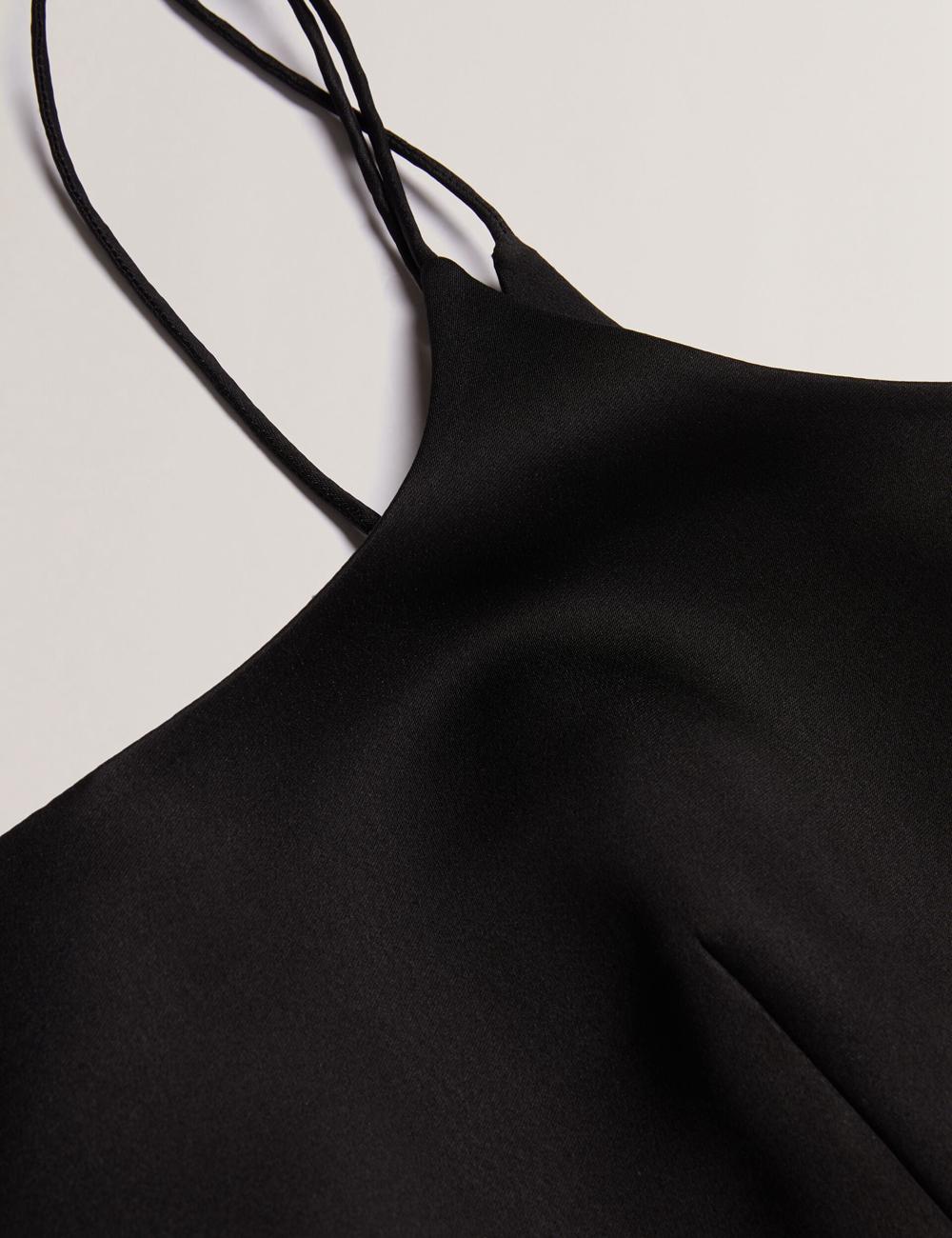 Ted Baker KAVALA - Strap Square Neck Minikleid Damen Schwarz | HEYQM-2803
