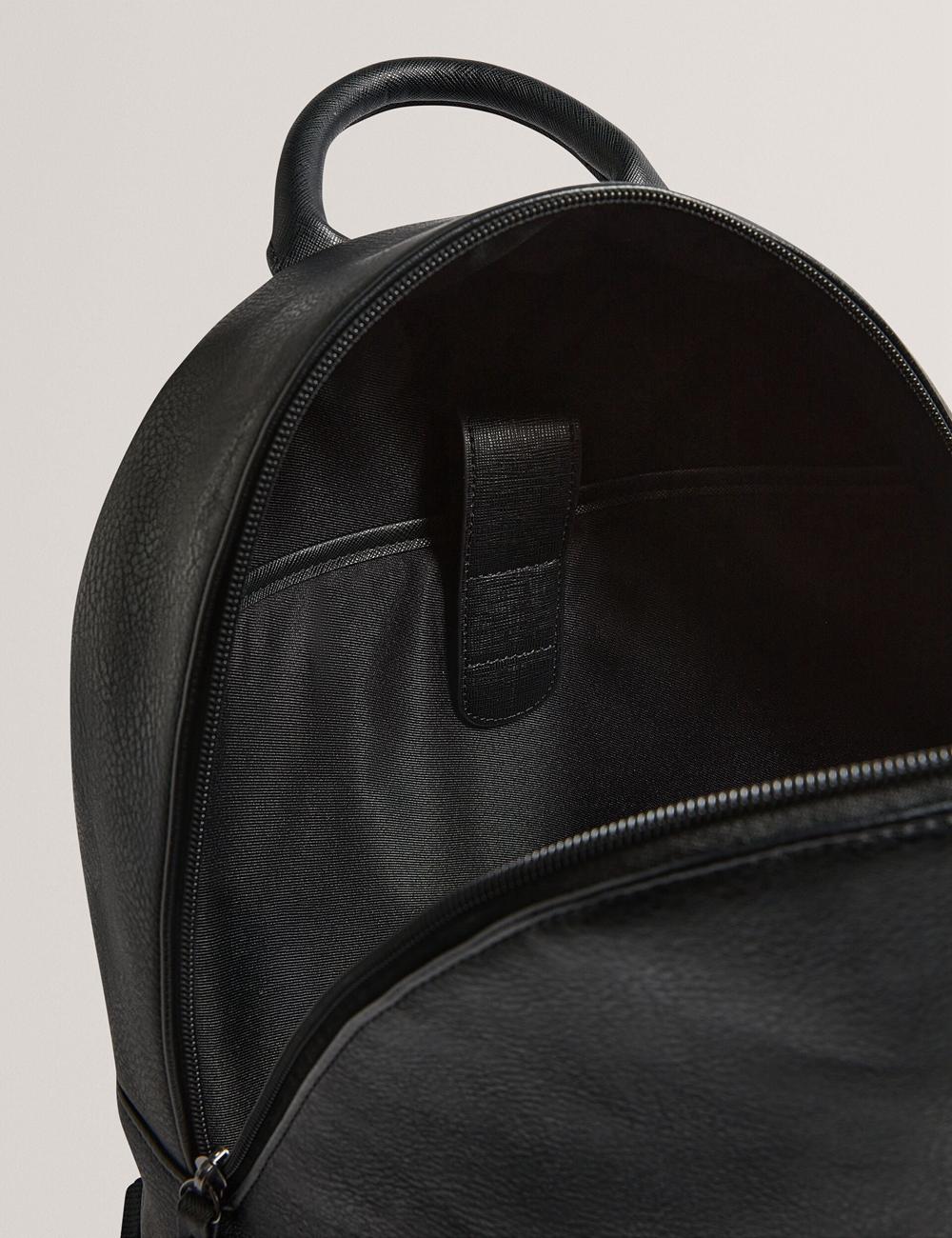 Ted Baker KEIIGAN - Striped Panel PU Reporter Rucksäcke Herren Schwarz | GTRXP-3291