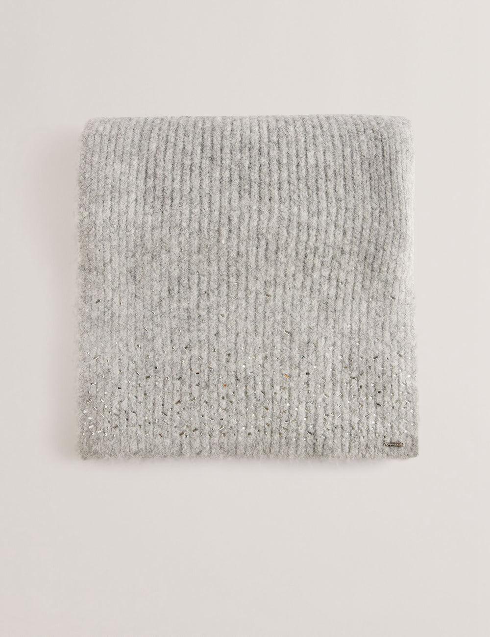 Ted Baker KERIISA - Scattered Rhinestone Knitted Schals Damen Grau | OGBDW-7639
