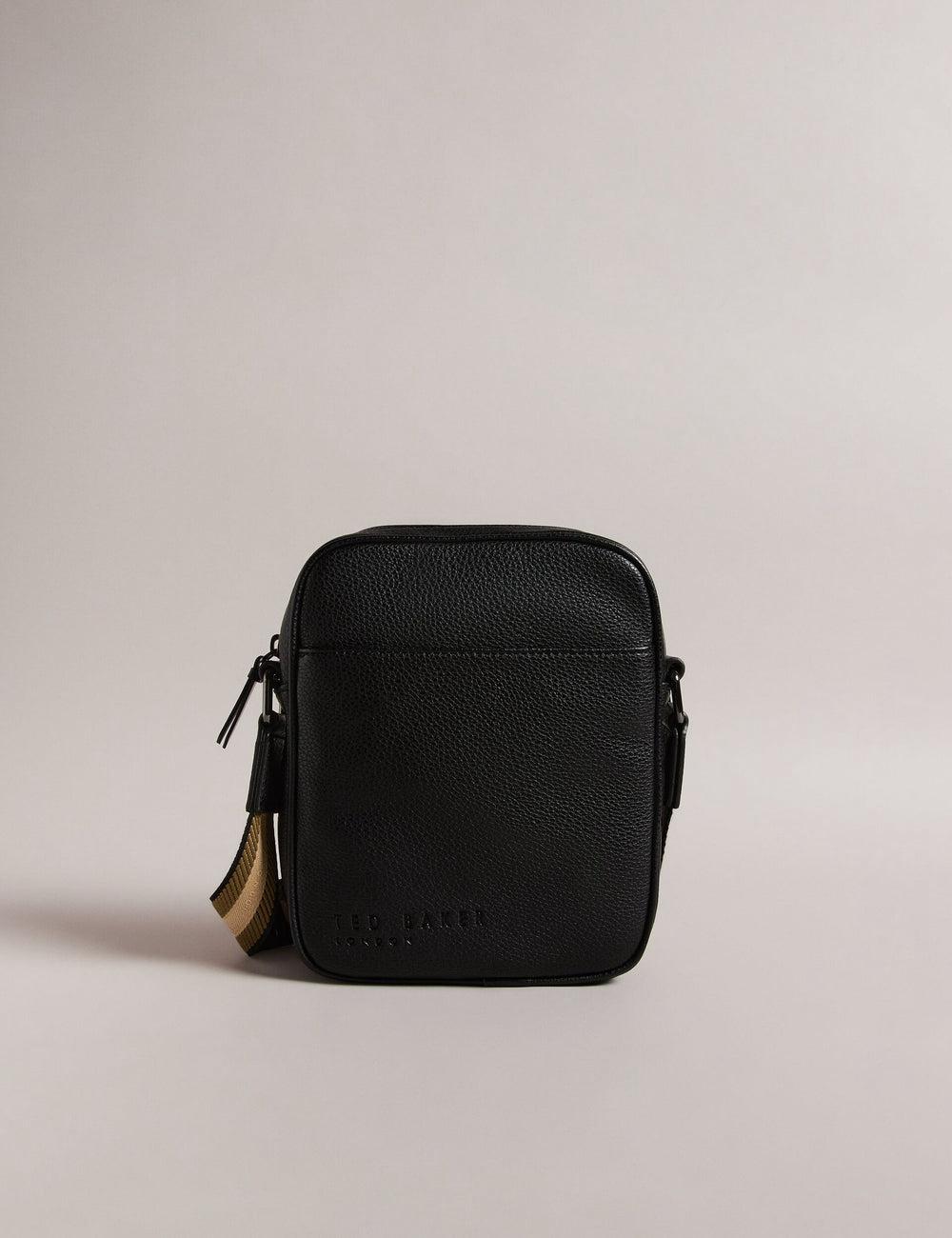 Ted Baker KIIAN - Small Reporter Webbing Schultertasche Herren Schwarz | GZDPT-2379