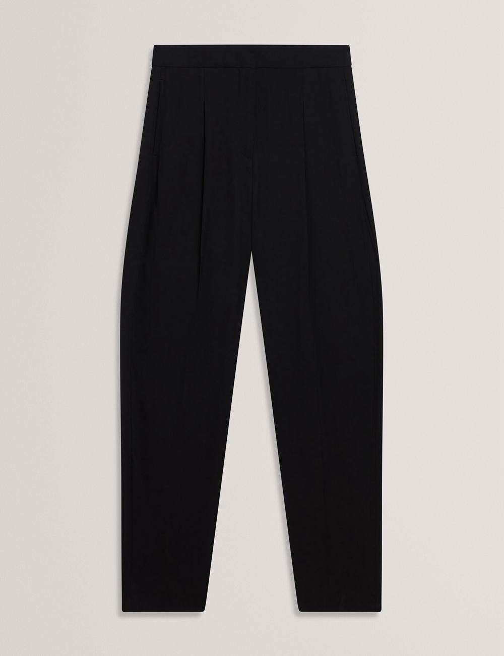 Ted Baker KIOLLI - Wool Blend Barrel Leg Tailored Hosen Damen Schwarz | QTJMS-3047
