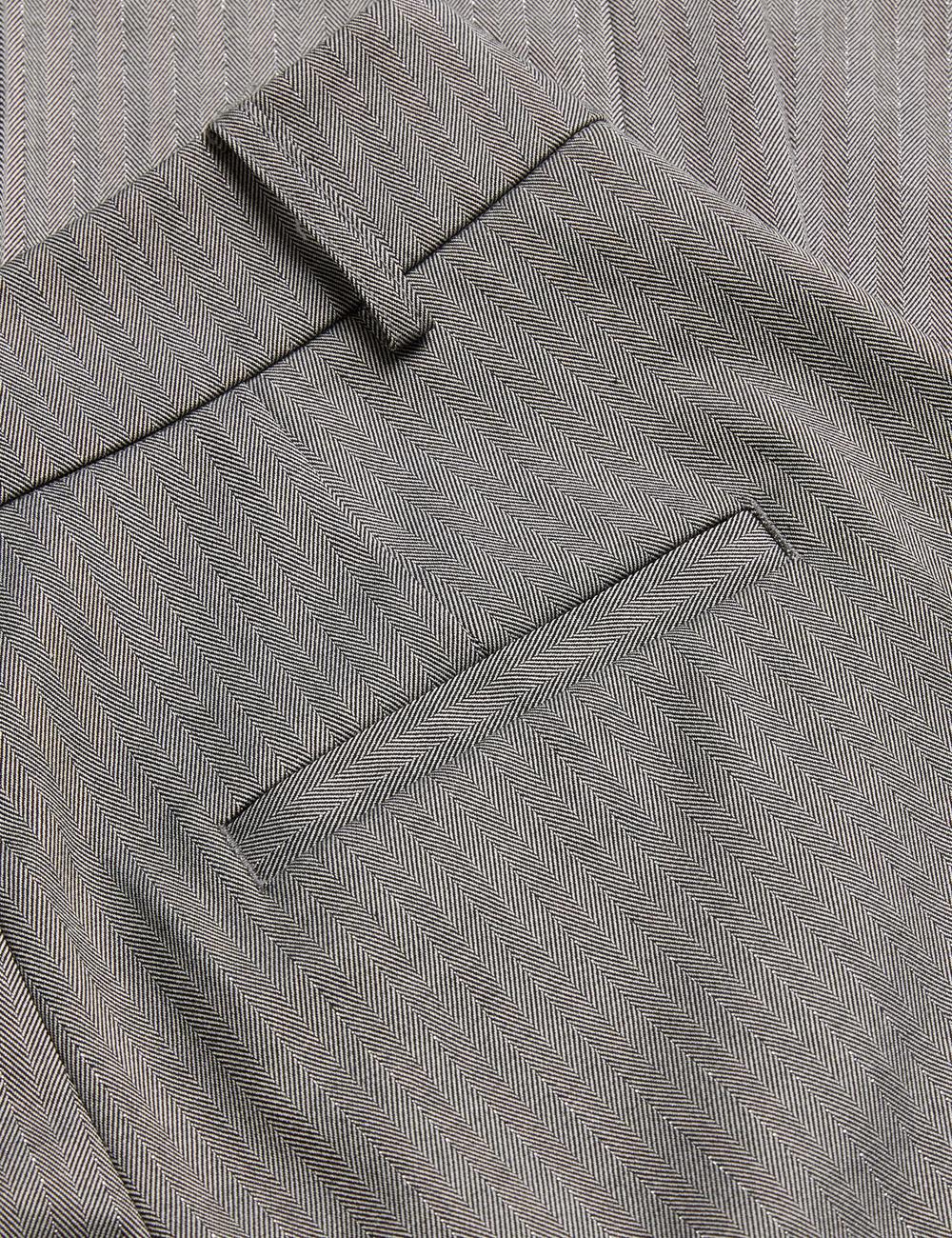 Ted Baker KOAT - Herringbone Wide Leg Tailored Hosen Damen Grau | HZCYB-4378