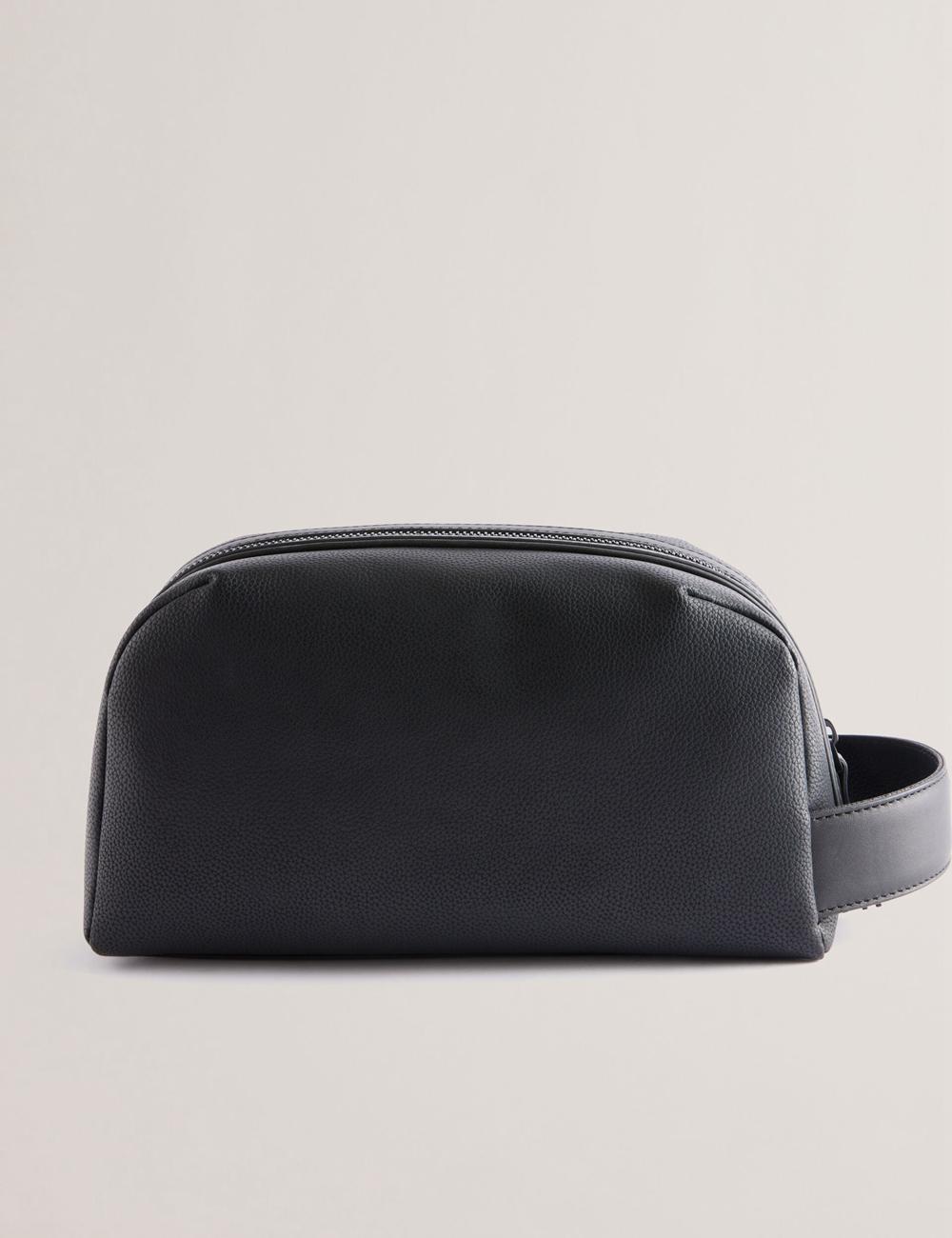 Ted Baker LANIIS - Grained Bonded Leather Kulturbeutel Herren Schwarz | ADXTH-7238