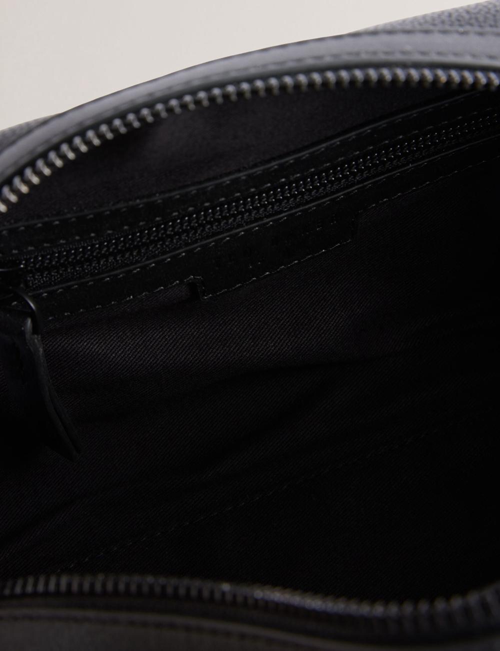Ted Baker LANIIS - Grained Bonded Leather Kulturbeutel Herren Schwarz | ADXTH-7238