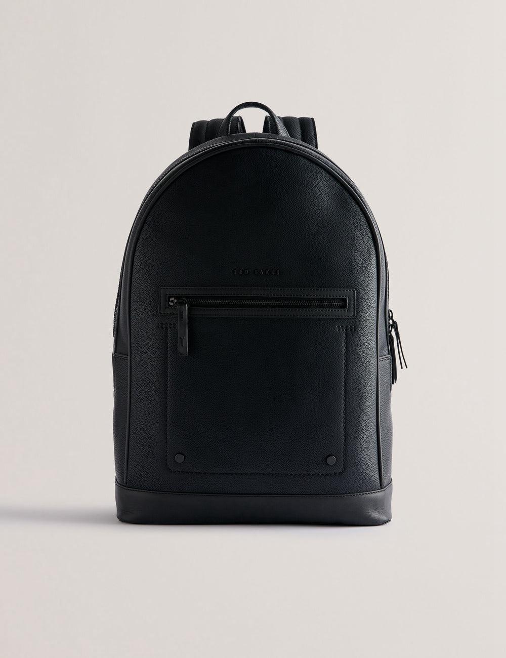 Ted Baker LANSEN - Textured Bonded Leather Rucksäcke Herren Schwarz | UKRGH-3649