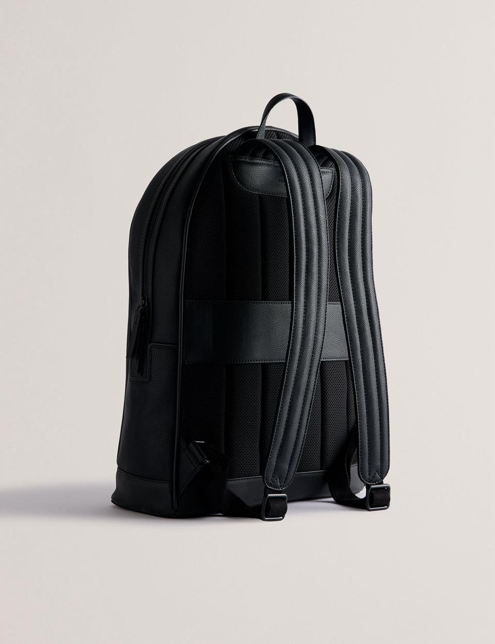 Ted Baker LANSEN - Textured Bonded Leather Rucksäcke Herren Schwarz | UKRGH-3649